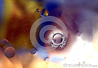 Unique multicolored surface with isolated bubbles Stock Photo
