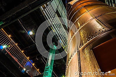 Interesting architecture in the Powerplant, Baltimore, Maryland. Stock Photo