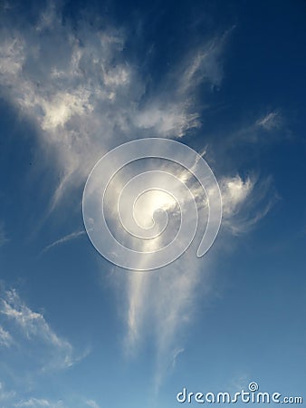 Interesting Cloud Formation in the Sky Stock Photo