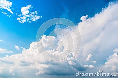 Interesting formation of the cloud in the blue sky Stock Photo