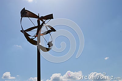Interesting handmade metal weathervane Stock Photo