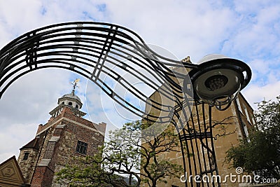 Entrance to The Charterhouse building in London`s Farringdon - image Editorial Stock Photo