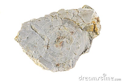 Interesting limestone on a white isolated background Stock Photo