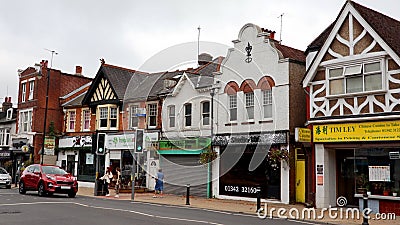 Interesting old shop buildings in East Grinstead. Editorial Stock Photo