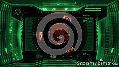 Interfaccia futuristica di sistema di visione per robot Interfaccia futuristica di sistema di visione per robot