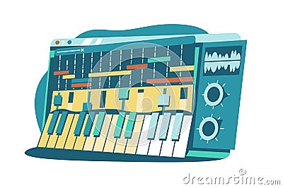 Interface for composing music Vector Illustration