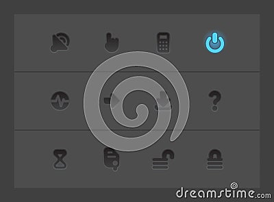 Interface icons Vector Illustration