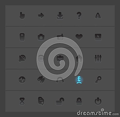 Interface icons Vector Illustration