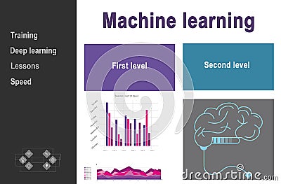 Interface of machine learning software Stock Photo