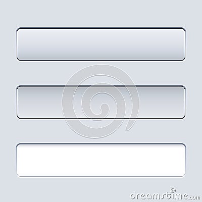 Interface rectangular button Vector Illustration