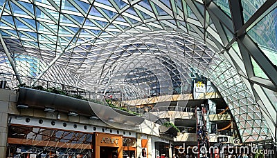 Interier Shopping Center Golden Terraces - Warsaw - Poland Editorial Stock Photo