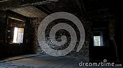 Interior of an abandoned empty room Stock Photo