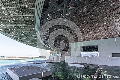 Interior of the Abu Dhabi Louvre in Abu Dhabi, United Arab Emirates Editorial Stock Photo