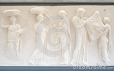 Interior of The Acropolis Museum Displaying Original Marble Carvings from Parthenon on the Acropolis Hill Editorial Stock Photo