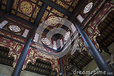 Interior of ancient Chinese house Editorial Stock Photo