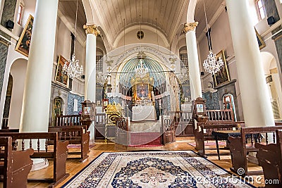 Interior of Armenian Apostolic Orthodox Church Stock Photo