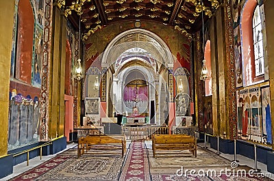 Interior of the Armenian Cathedral Editorial Stock Photo