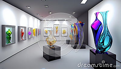 interior of gallery Stock Photo