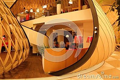 Interior of Baku Airport Editorial Stock Photo