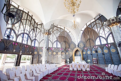 Interior Bangkok central mosque , Thailand Editorial Stock Photo
