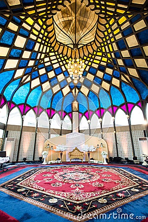 Interior Bangkok central mosque , Thailand Editorial Stock Photo