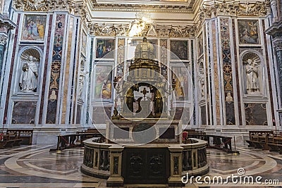 Interior of the Basilica di Santa Maria Maggiore in Rome, Italy. Stock Photo