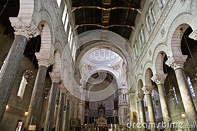 Interior of the Basilica of Saint-Martin, Tours, France Editorial Stock Photo