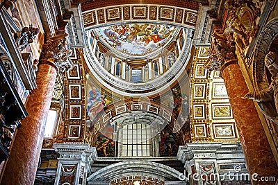 Interior Basilica in Vatican Editorial Stock Photo