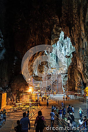 Interior of the Batu caves in kuala lumpur, Malaysia Editorial Stock Photo