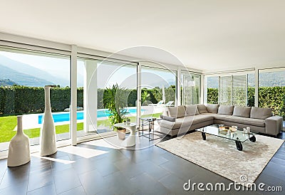 Interior, beautiful living room Stock Photo