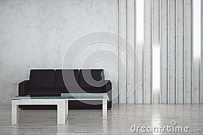 Interior with blank wall Stock Photo