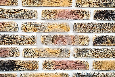 Interior brick wall tint bleached vintage style abstract background texture Stock Photo