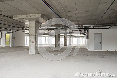 Interior of business center under construction Stock Photo