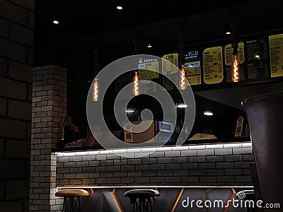 interior of a Cafe in heart of chennai Editorial Stock Photo