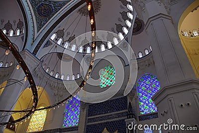 Interior of the Camlica Mosque Ä°stanbul Turkey Editorial Stock Photo