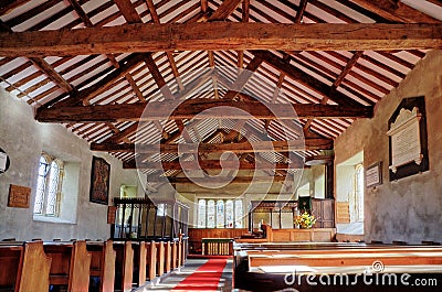 Interior of Cartmel Fell church Stock Photo