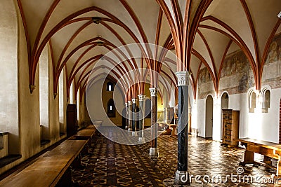 Interior of the Castle of the Teutonic Order in Malbork in Poland, Europe Editorial Stock Photo