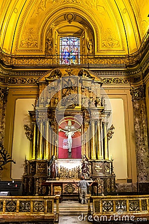 Interior of Catedral Metropolitana of Buenos Aires, Argentina, an attraction in plaza de Mayo, Buenos Aires Stock Photo