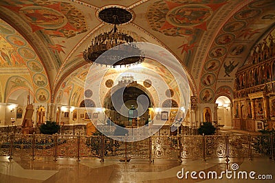 Interior of the Cathedral of Christ the Savior in Moscow Editorial Stock Photo