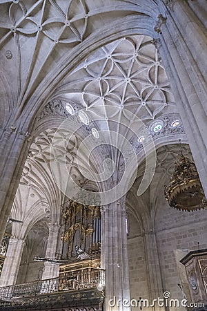 Interior in Cathedral of the Encarnacion Editorial Stock Photo