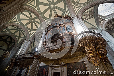 Interior of Cathedral metropolitana de la ciudad de Mexico on Zocalo square Editorial Stock Photo