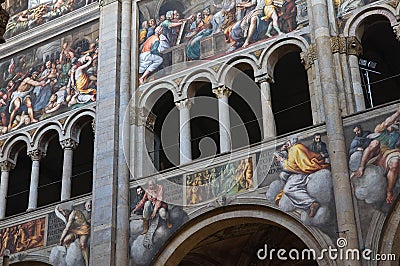 Interior Cathedral. Parma. Emilia-Romagna. Italy. Editorial Stock Photo