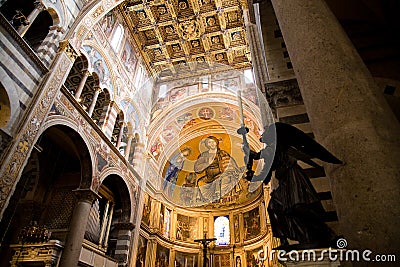 Interior cathedral Pisa Editorial Stock Photo