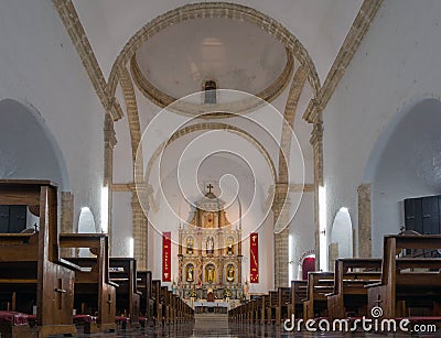 Interior of the cathedral of San Gervasio in Valladolid Editorial Stock Photo