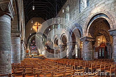 Interior of the cathedral in Stavanger Stock Photo