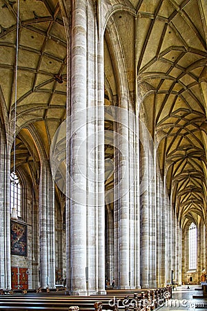 Interior of Cathedral. Weikersheim Stock Photo