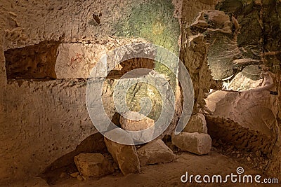 The Cave of Rabbi Yehuda Hanassi at Bet She`arim in Kiryat Tivon.. Stock Photo