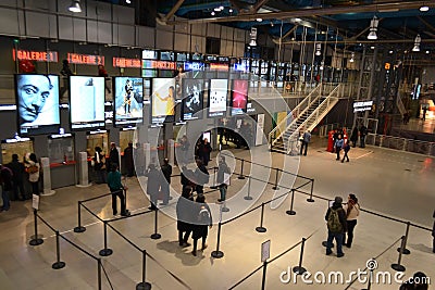 Interior Centre Pompidou in Paris Editorial Stock Photo