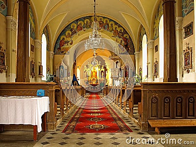 Interior of the church Editorial Stock Photo