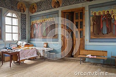 Interior of the Church of the Archangel Michael. The village of Big Ignatovo, Republic of Mordovia Stock Photo